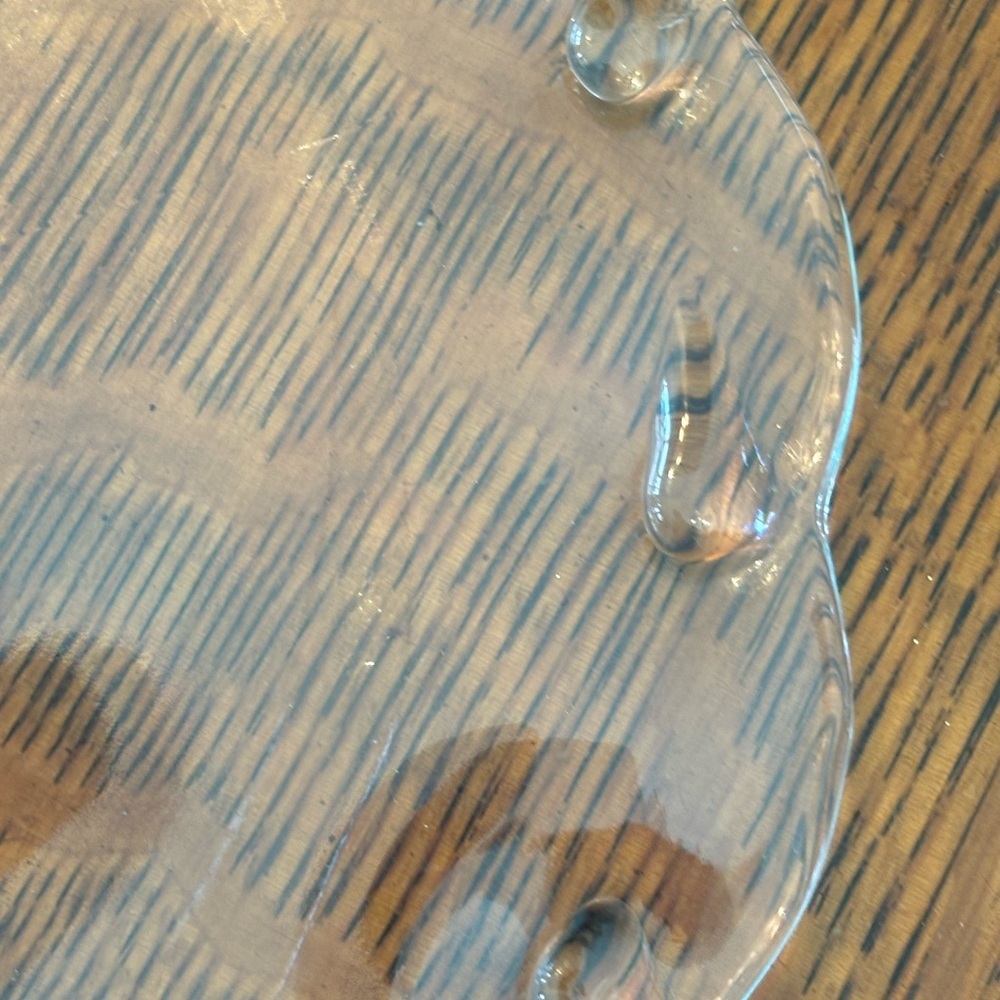 vintage Indiana Glass clear glass Teardrop pattern cake stand - Picture 6 of 9